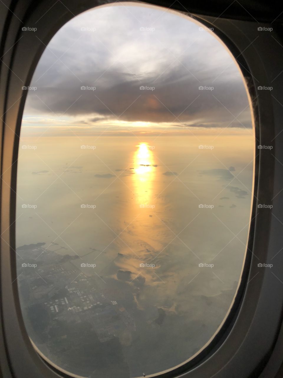 Sunset in the plane 