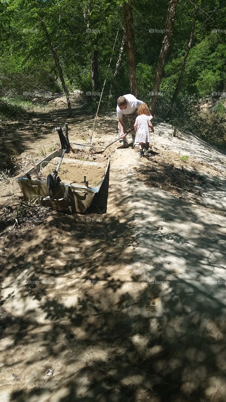 digging out after flood
