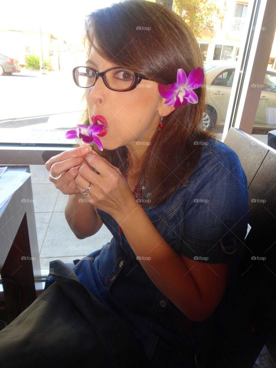 Eating an orchid