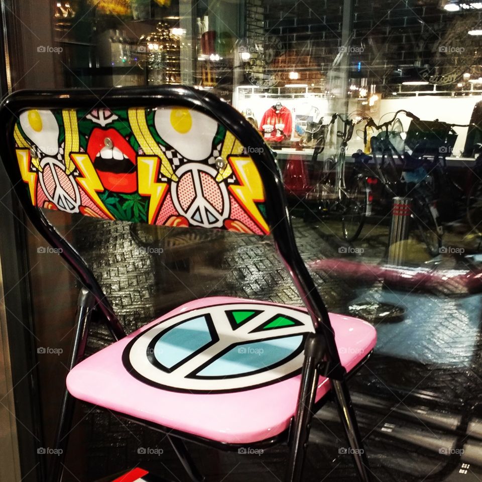 Hipster chair at window
