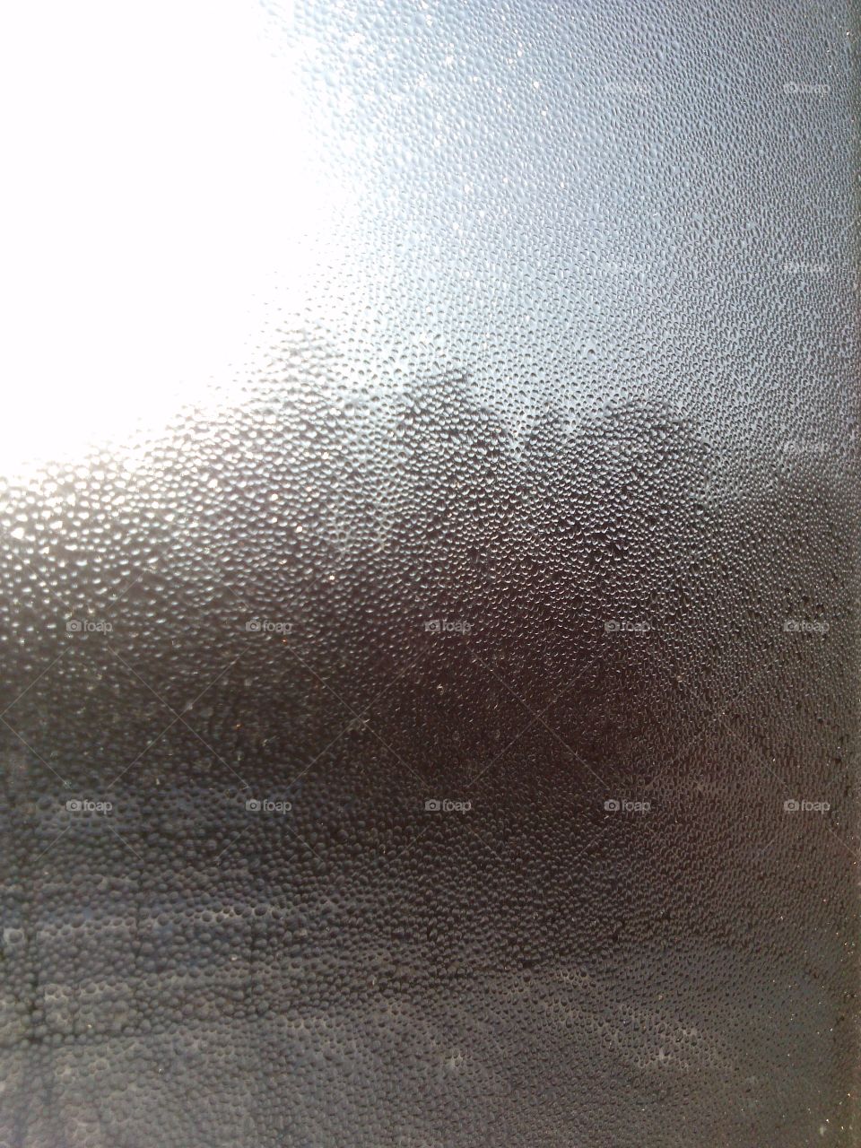 Condensation on glass