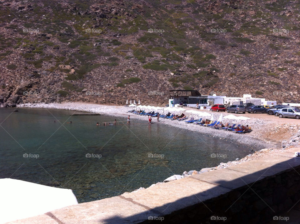 beach in greece cyclades by harriskats77