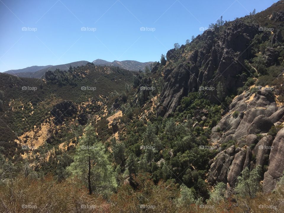 120 degree mountain top in the Pinnacles National Park, CA. 