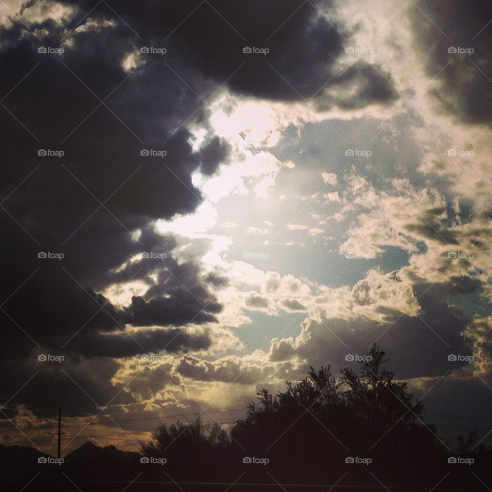 Cloudy Days. Clouds converge over Scottsdale, AZ