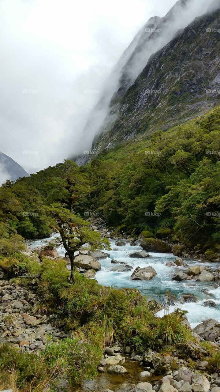 Hiking along the river