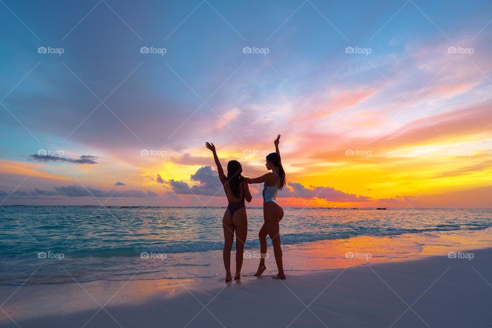 two women on the beach