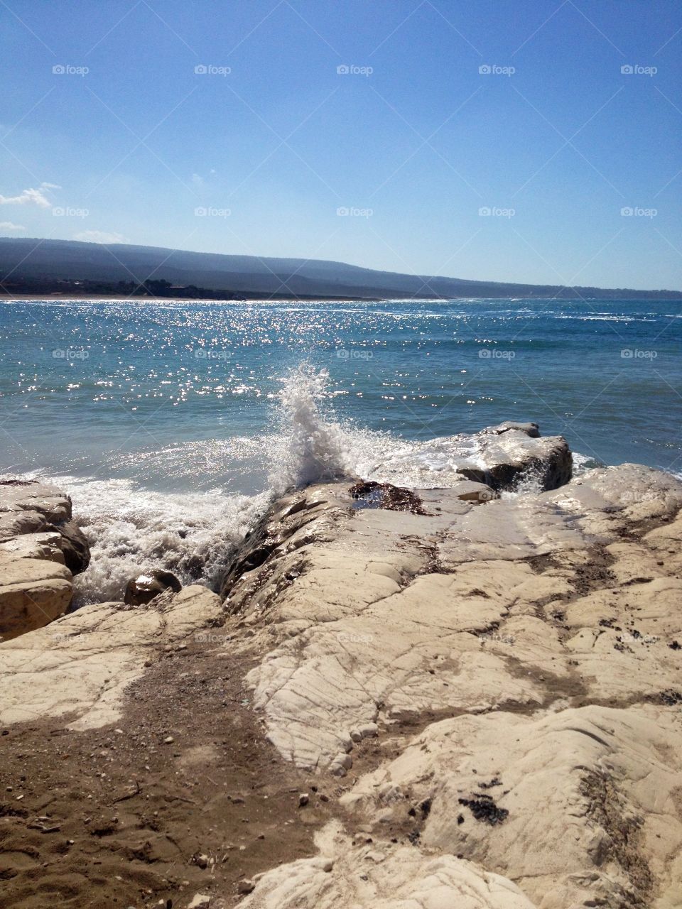 Secluded bay in Cyprus - twinkling blue sea and crashing waves Perfect for skinny dipping. 