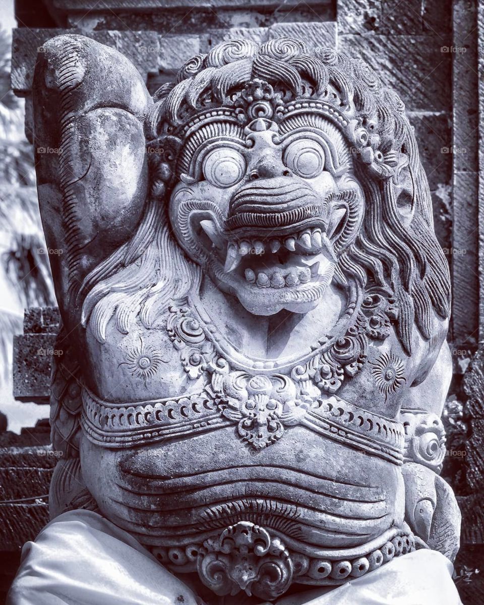Guardian Statues at the entrance of Temples in Bali