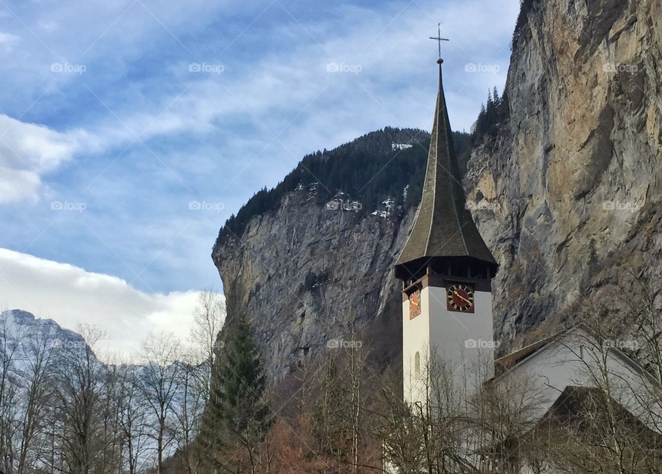 Church amid the mountains 