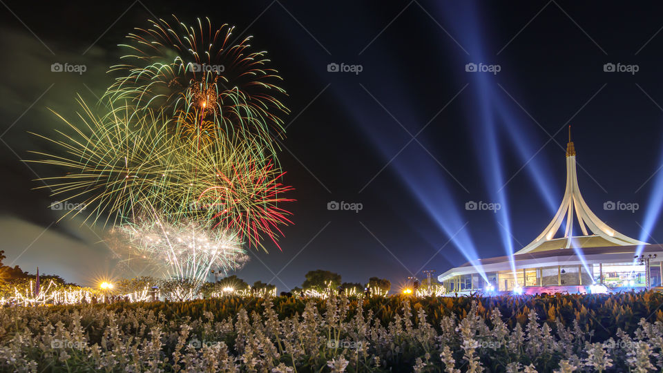 Fireworks at Suan Luang Rama IX 