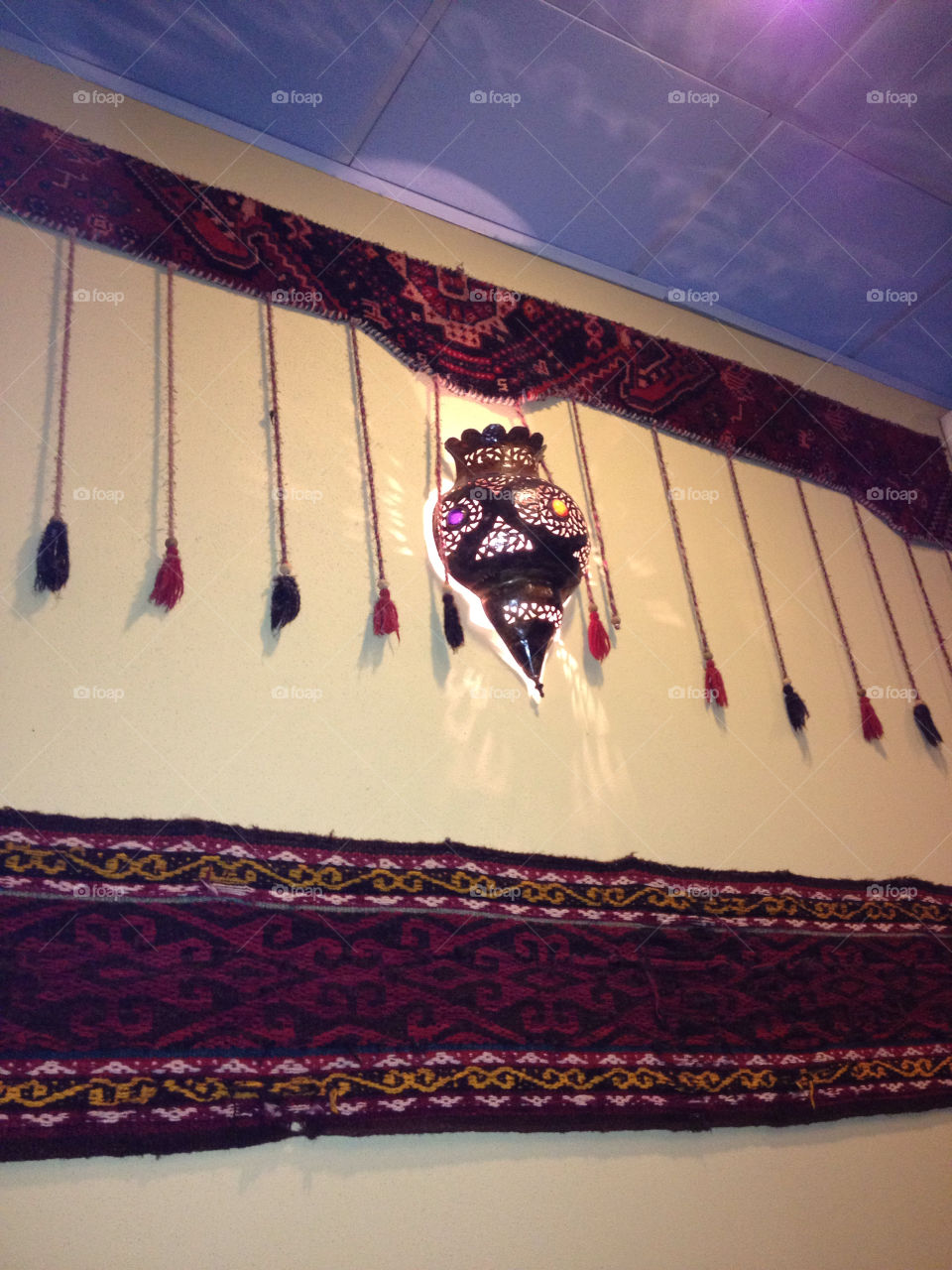 lamp red carpet cloture bukhara by michaella