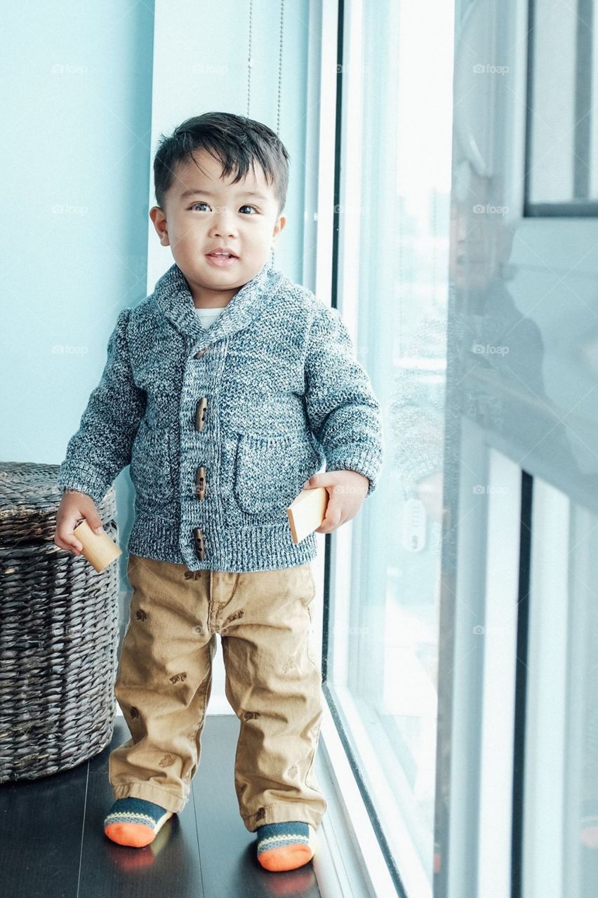 My handsome boy playing