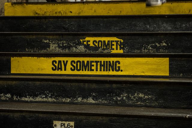New York subway steps