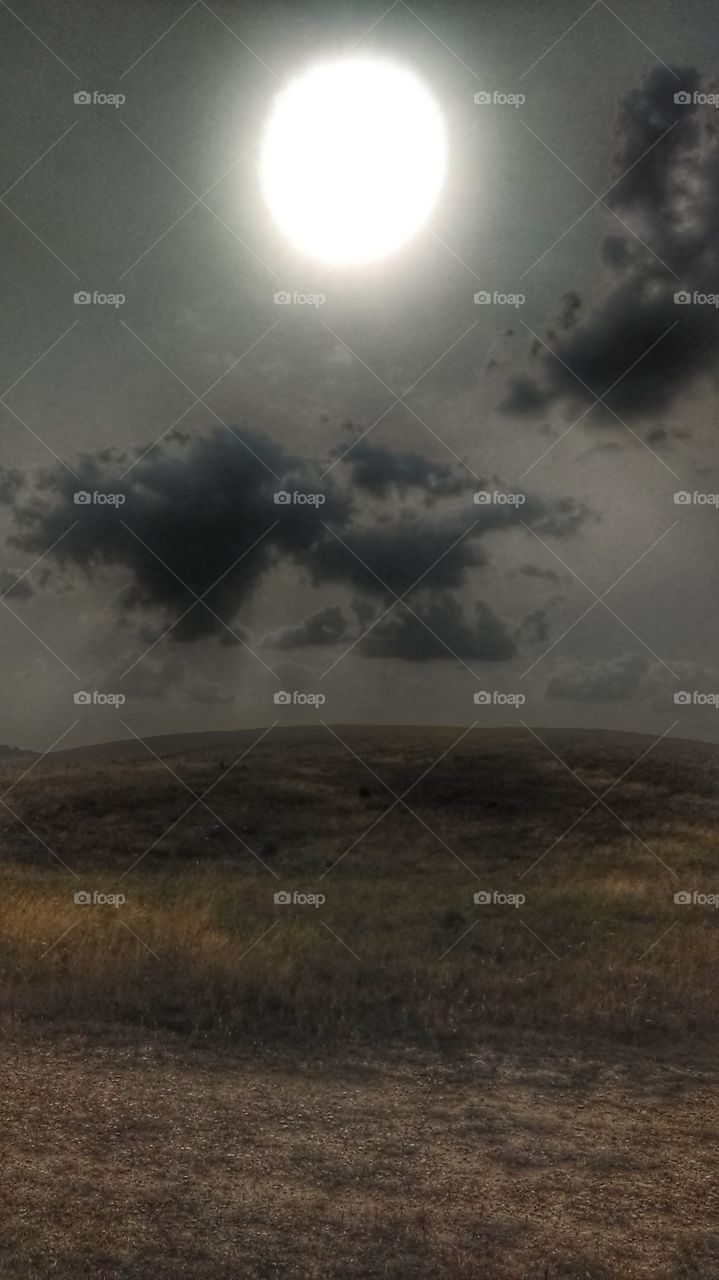 Evening sky at sundown