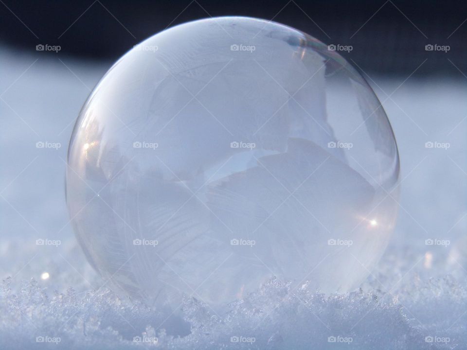 Seifenblase gefroren
