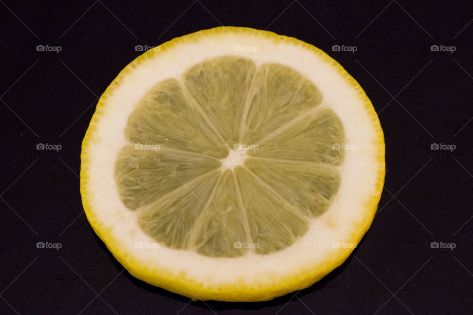 Yellow lemon slice