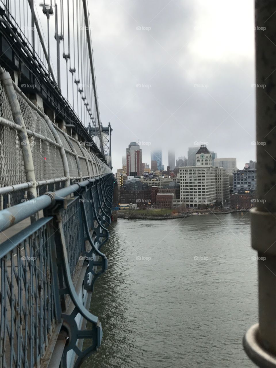Manhattan Bridge, view of Brooklyn, NYC