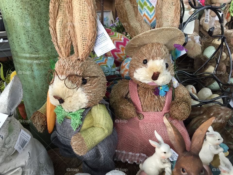 Easter bunnies stuffed animals