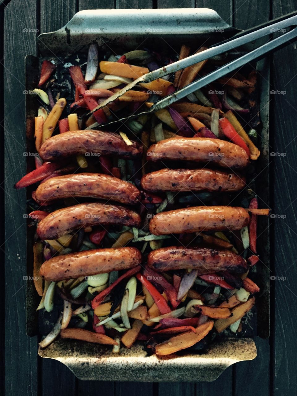 Grilled Sausage and Peppers