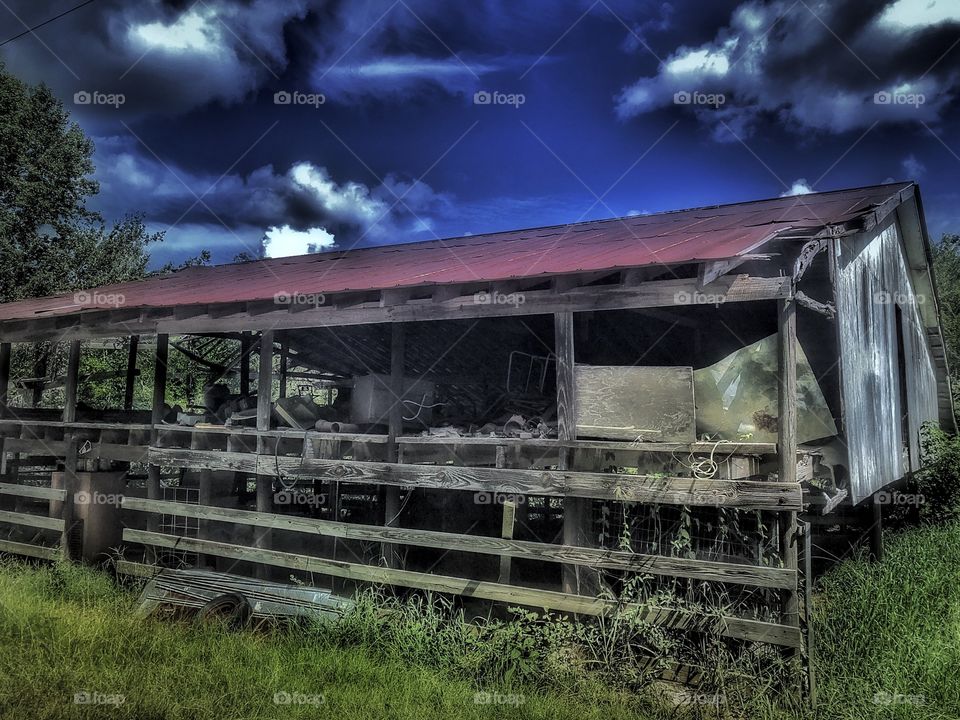 Old Abandoned Barn Shed