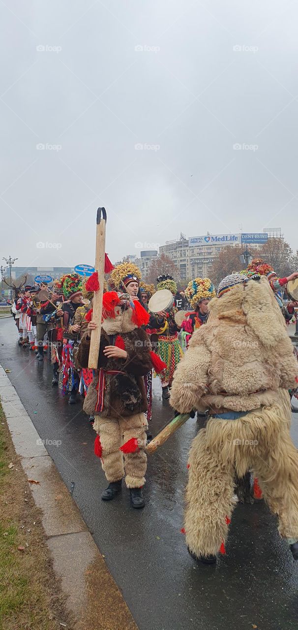 Bucharest winter customs parade