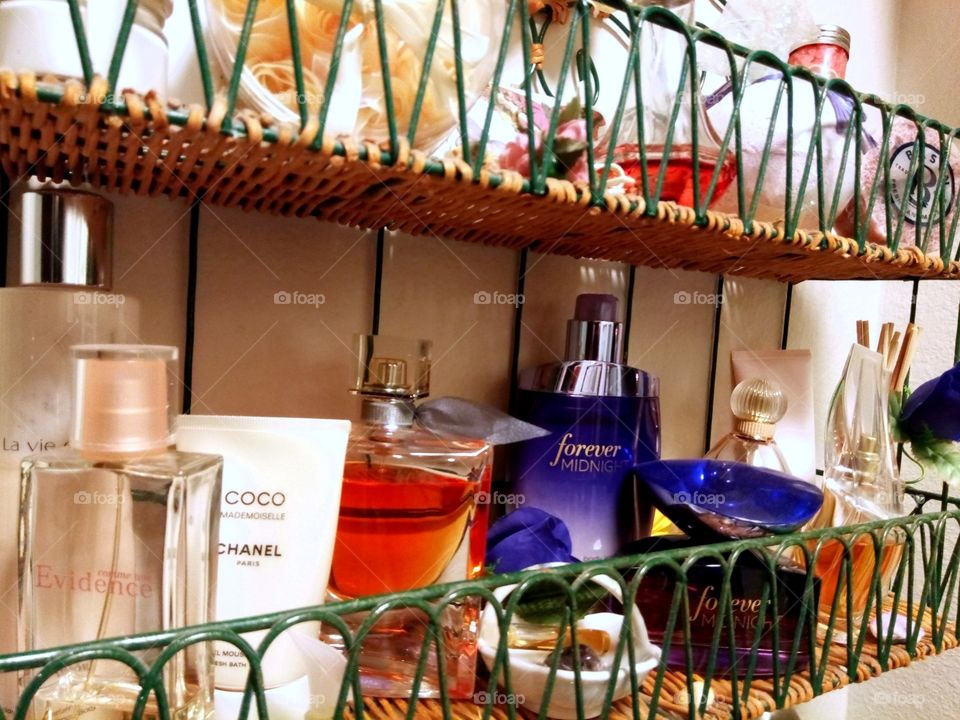 Shelves with Fragrances