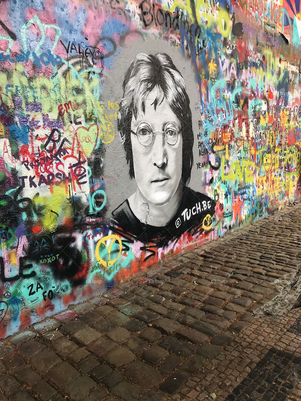 Wall of John Lennon in Prague