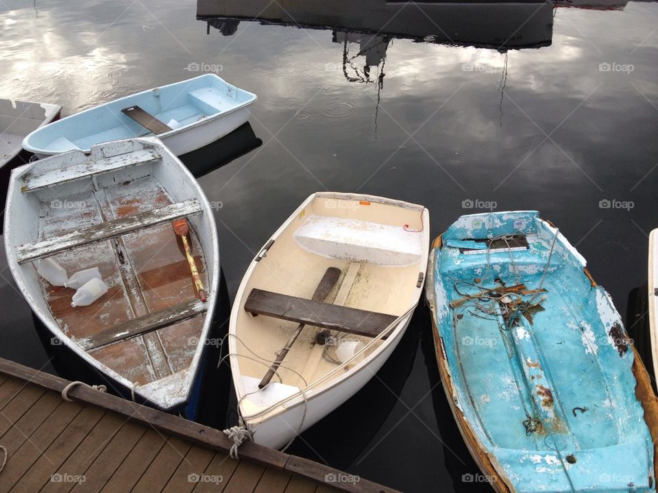 Boats tied up