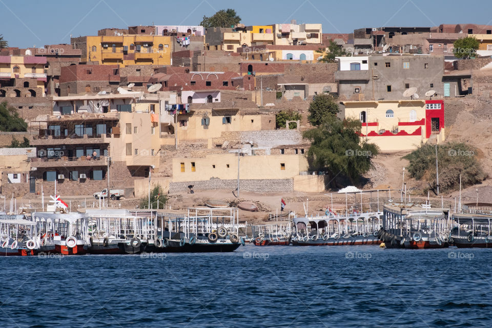 Along the way to go to Temple of Philae in Egypt