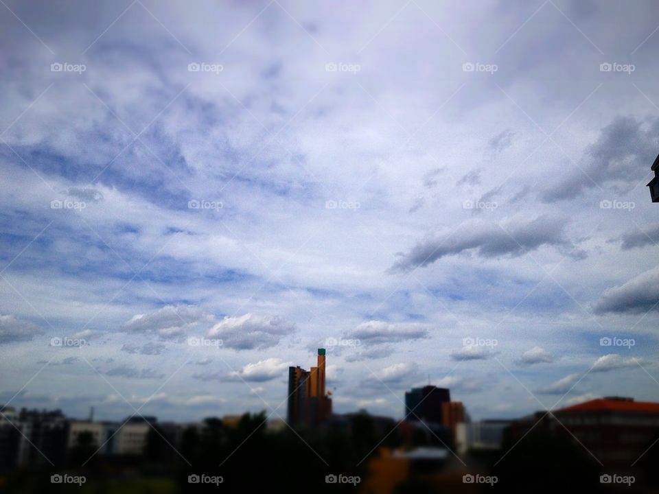 sky city clouds skyline by sickfede