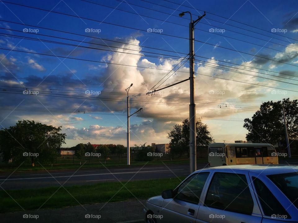 Sky mood clouds moody nature greens wild street outdoor street day