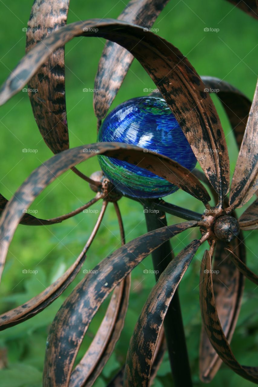 Blue. Outdoor decorative ornament. 