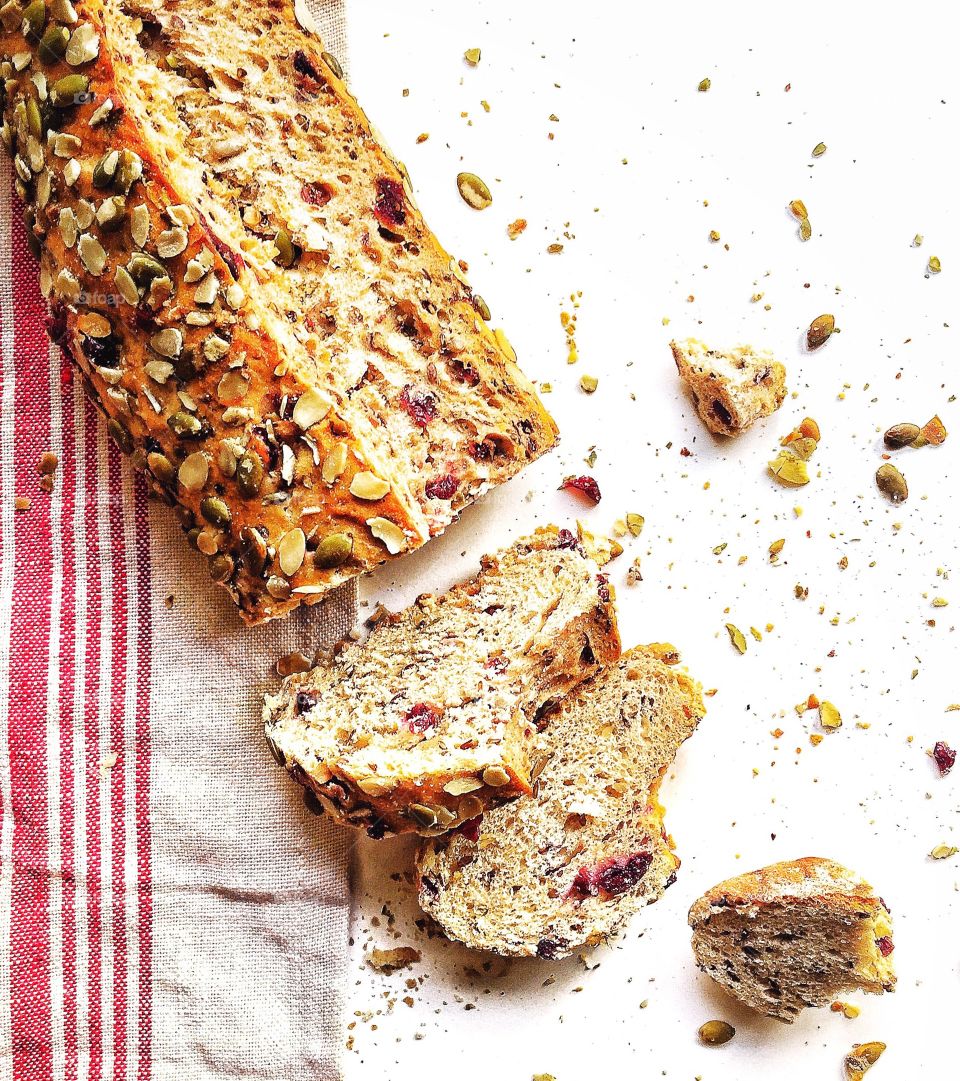 Rustic style healthy bread 