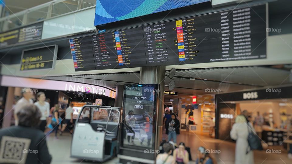 London airport. On the way.