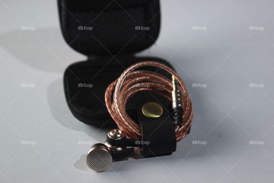 Full copper earbuds with case.