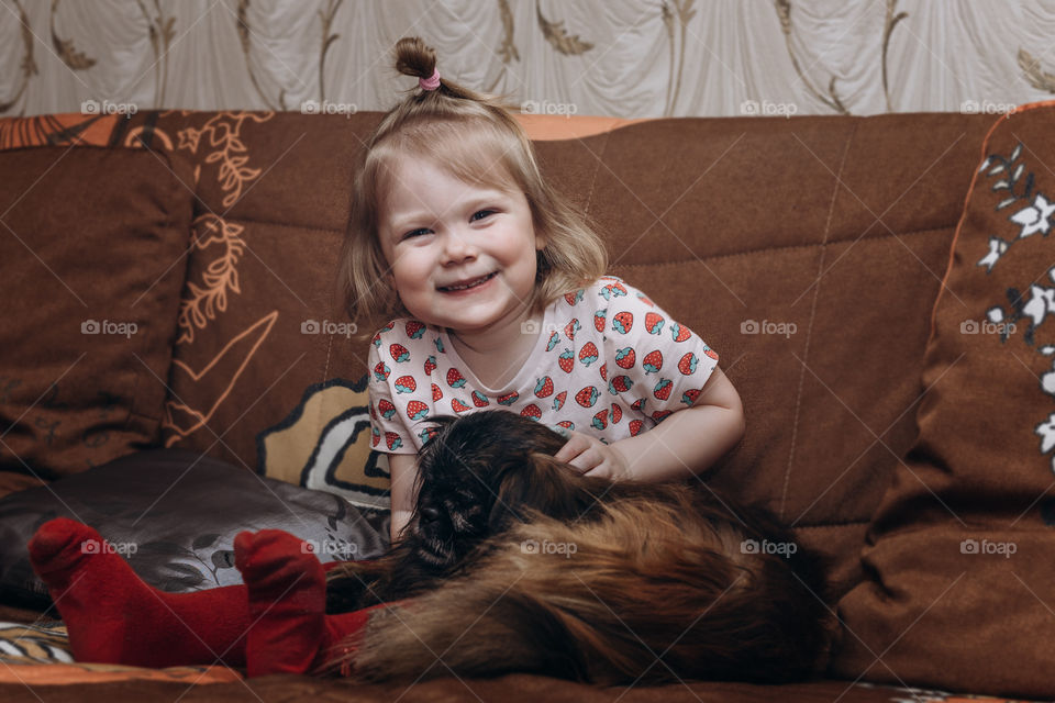 Girl and dog 