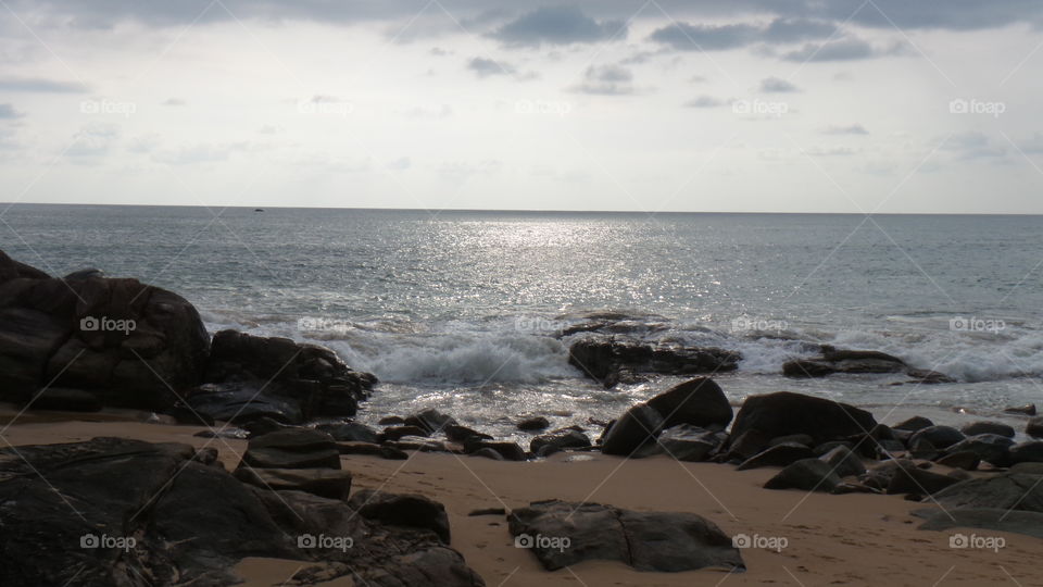 stormy day at the beach