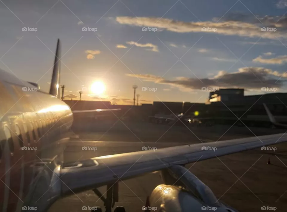 Sunset and ✈️