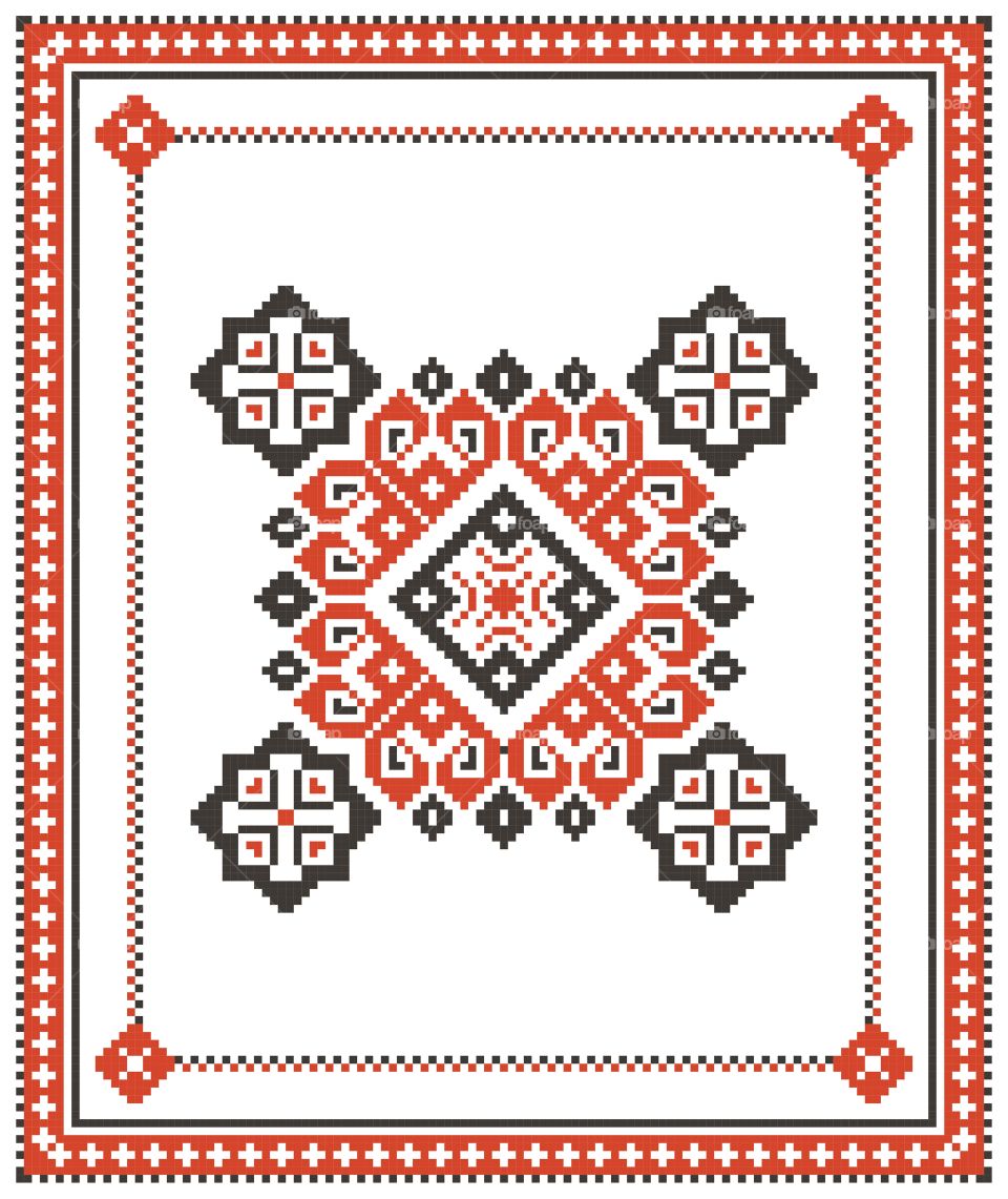 traditional towel design illustration