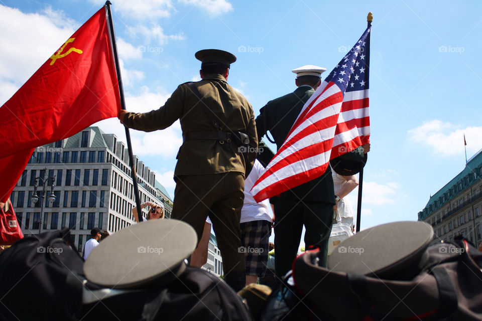 usa berlin flags peace by mayak