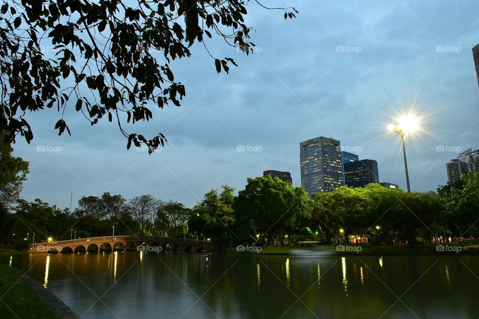 jatujak park in twilight