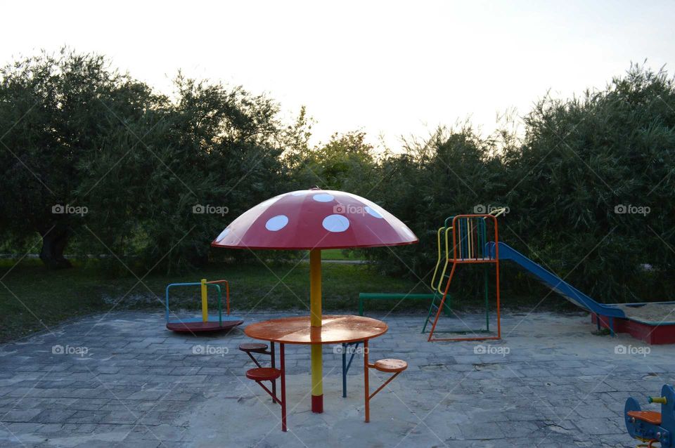 playground in a city park