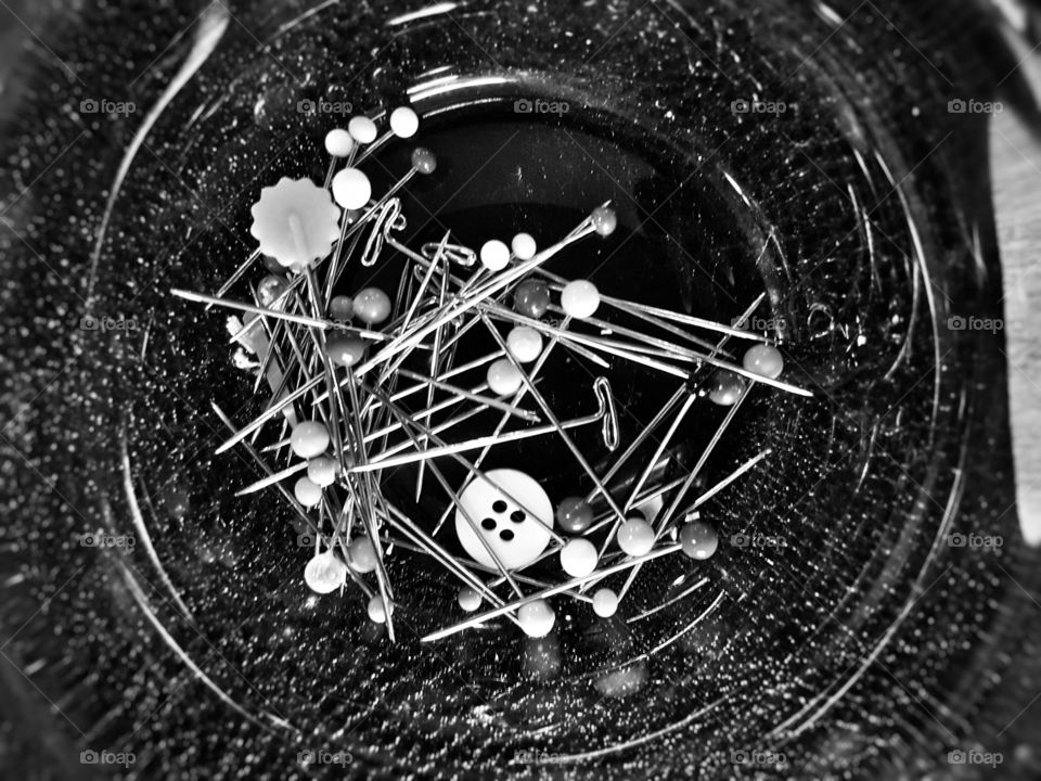 Sewing pins in needles