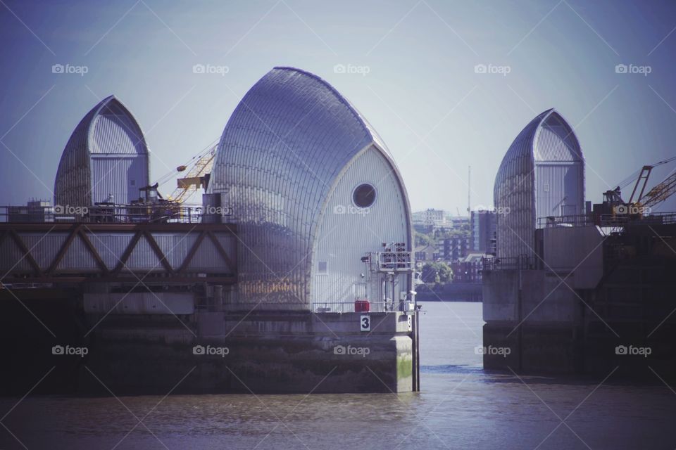 London. Thames barrier