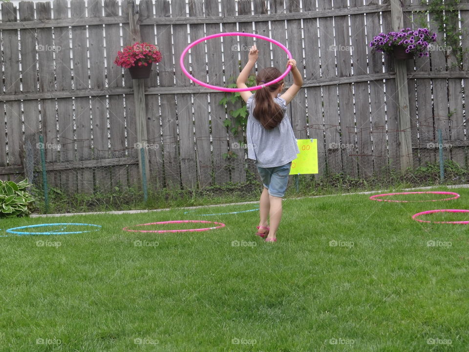 Hula hoop 2. My daughter learning to hula hoop
