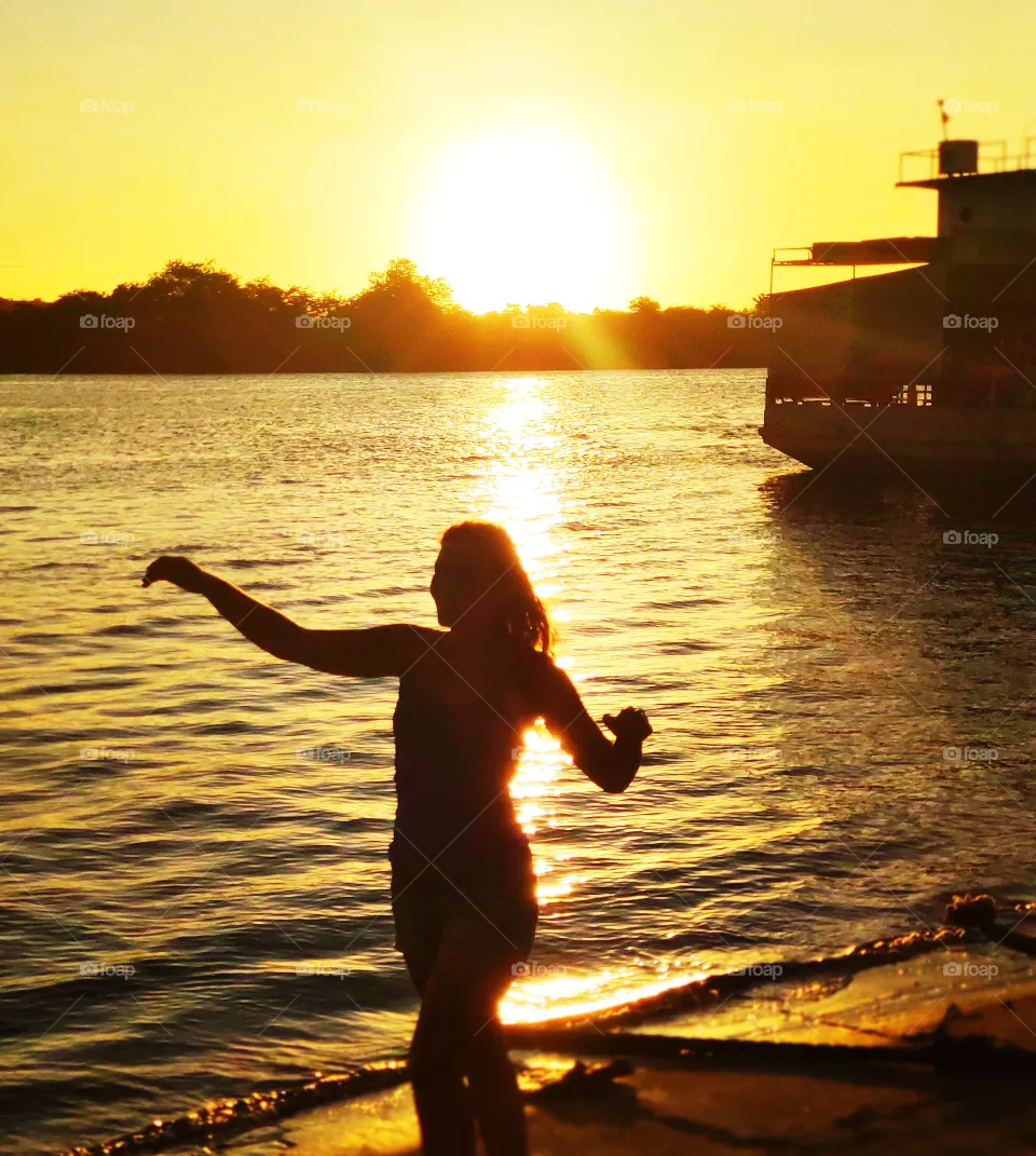 Girl in Sunset