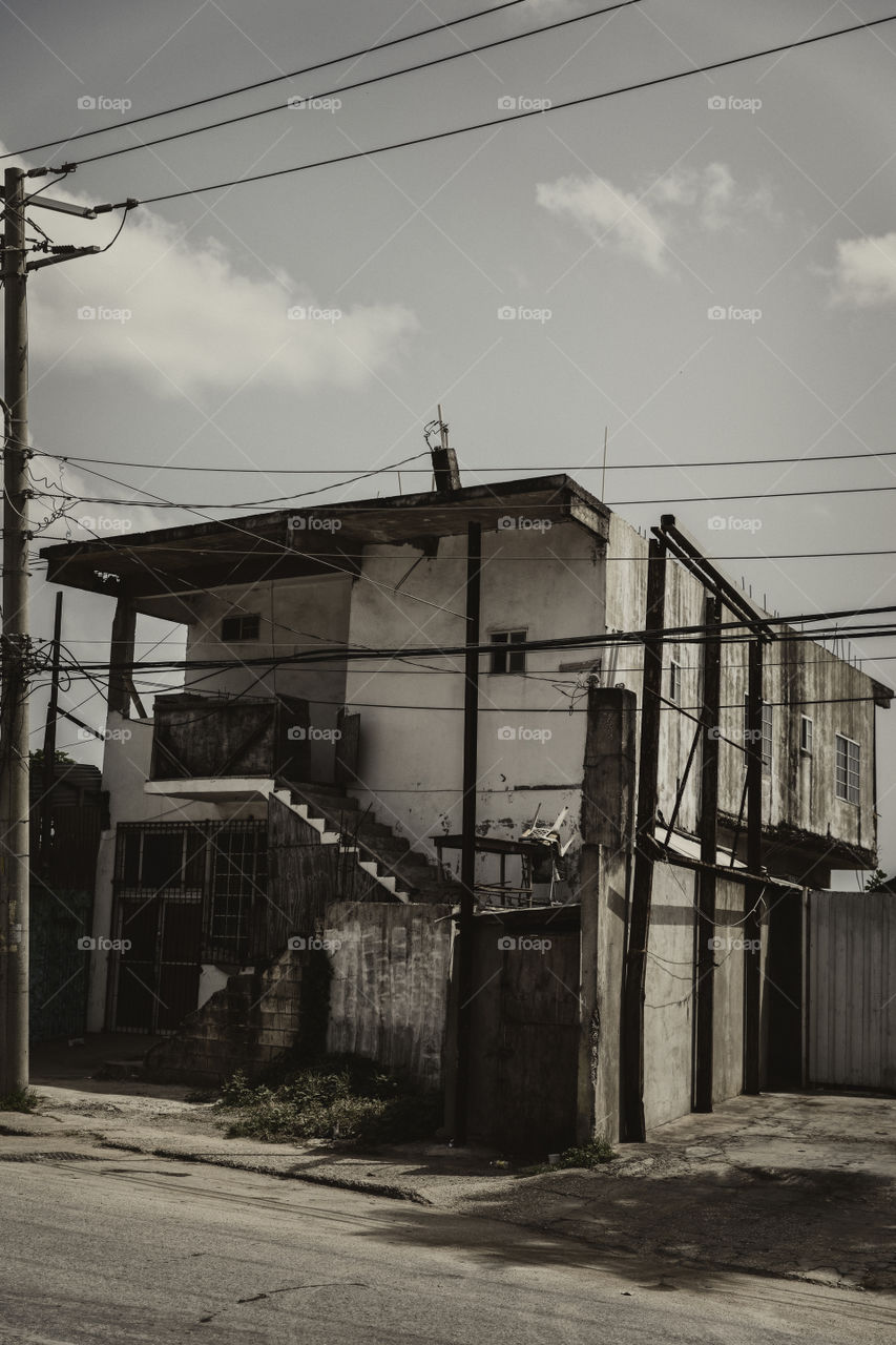 Building In Jamaica Vintage