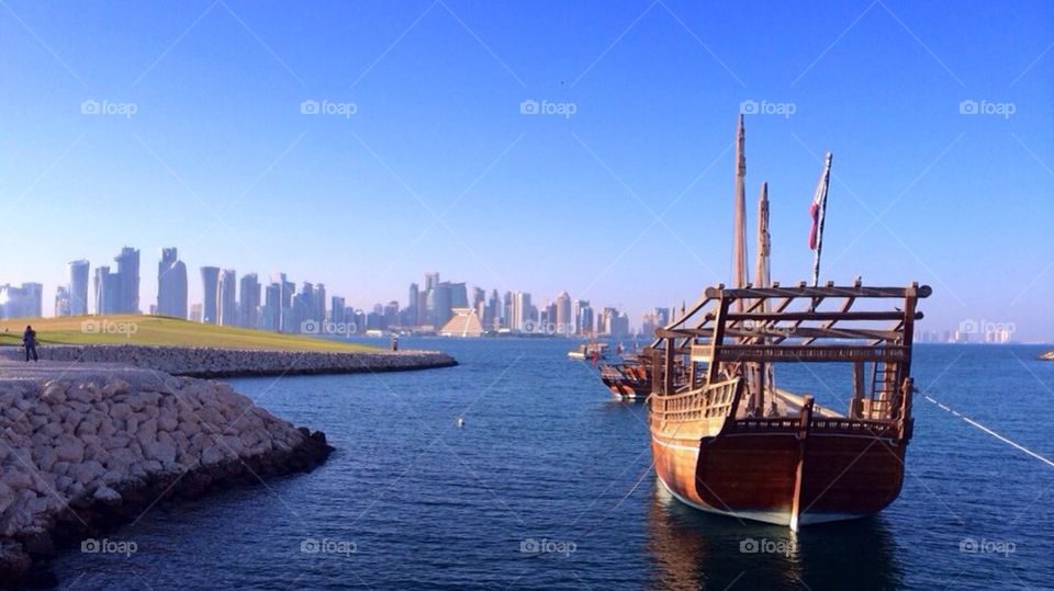 Dhow boat west bay Doha