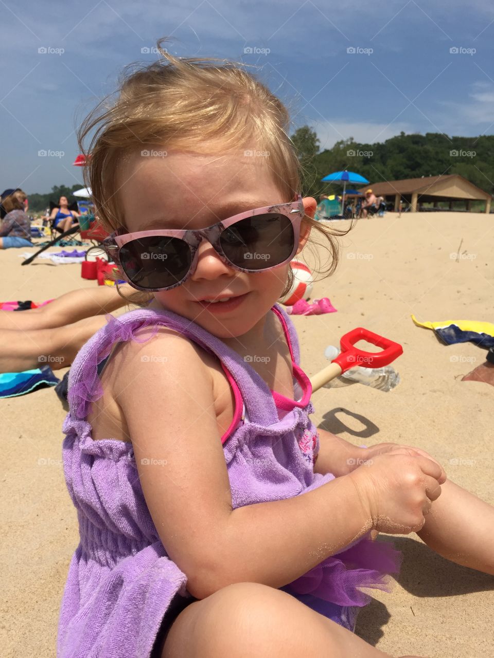 Baby girl . My 2 year old niece at the beach 