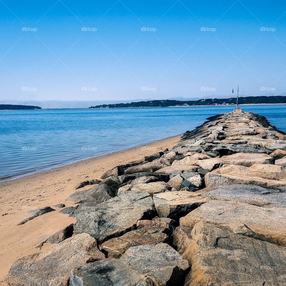 Break wall in the Wellfleet Harbor
